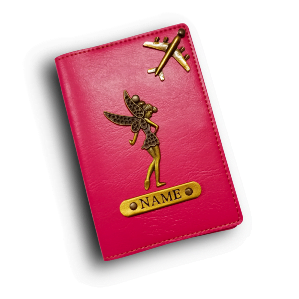 Personalised Pink Colour Passport Cover