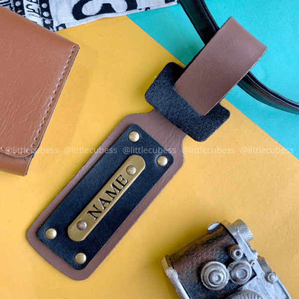 Personalised Luggage/Baggage Tag - Dark Brown (Pack of 2) - Image 2