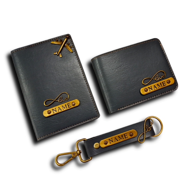 Passport Cover & Men's wallet & Keychain 2 Side Combo - Image 6